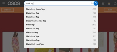 Asos assisted search