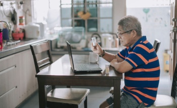 Telehealth appointment for senior patient Website image gallery
