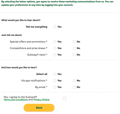 Subway gdpr