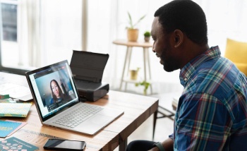 Online video interview or conversation Website image gallery